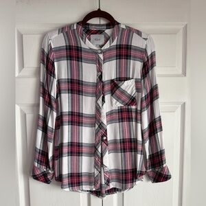 Rails Red and Black Plaid Button-Up Shirt